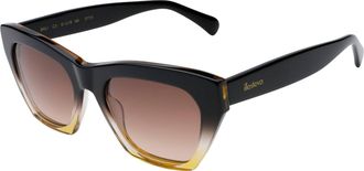 Illesteva Womens Bali Sunglasses In Horizon/black/brown Gradiant