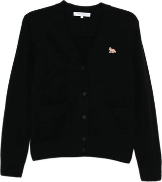 Maison Kitsun&eacute; Zwarte Trui met Stijl - Dames - Vesten - Zwart - M - Truien & Vesten