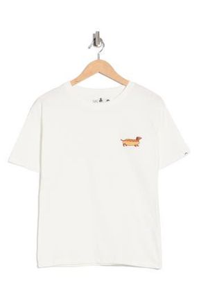 C&C California Toni Boxy Cotton Crop Tee in Sugar Swizzle Hot Dog at Nordstrom Rack, Size X-Large