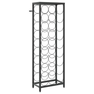 vidaXL Botellero Para 27 Botellas Hierro Forjado Negro 34x18x100 Cm Vidaxl