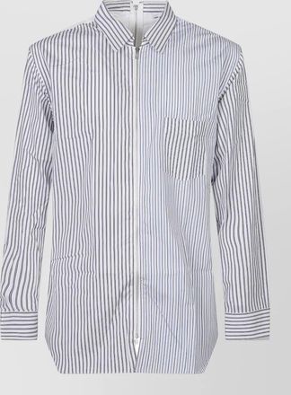Comme Des Gar&ccedil;ons long sleeve striped shirt chest pocket