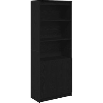 vidaXL vidaXL Credenza Rovere Nero 70x35x180 cm in Legno Multistrato
