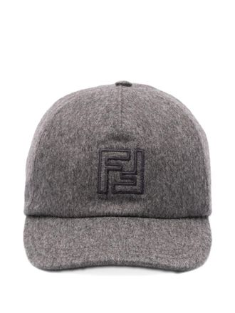 Fendi Cappello con logo - Grigio