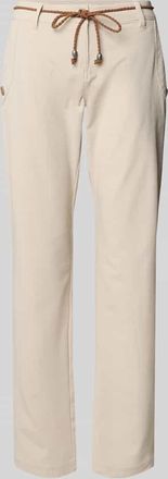 G.I.G.A. DX Stoffhose mit Bindeg&uuml;rtel und Eingrifftaschen in Sand, Gr&ouml;&szlig;e 38