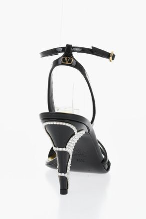 Valentino Patent Leather Sandals with Jewel Heel 10cm Valentino
