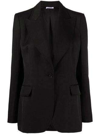P.A.R.O.S.H. single-breasted tailored blazer - women - Acetate/Linen/Flax/Viscose/Viscose - S - Black