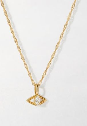 Edge of Ember Evil Eye Diamond Necklace at Nordstrom, Size 18