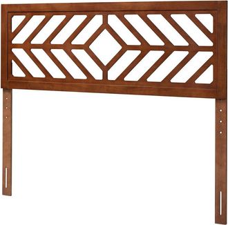 Baxton Studio Olsen Wood Full Headboard With Geometric Cutout Design