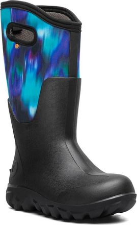 Bogs Classic Seamless Tall Rain Boot in Black/Blue Multi at Nordstrom, Size 12