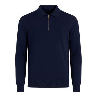 Paolo Pecora V-neck Knitwear, male, Blue, Size: 2XL Paolo Pecora Sweaters Blue