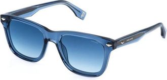 Police Splr 80E Zonnebrillen - Heren - Zonnebrillen - Blauw - 53 MM - Nylon - Accessoires