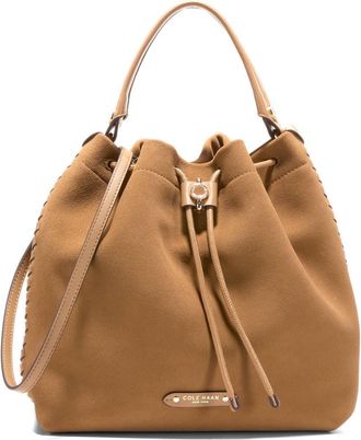 Cole Haan Isabella Bucket Bag in Chestnut Golden Honey Suede at Nordstrom