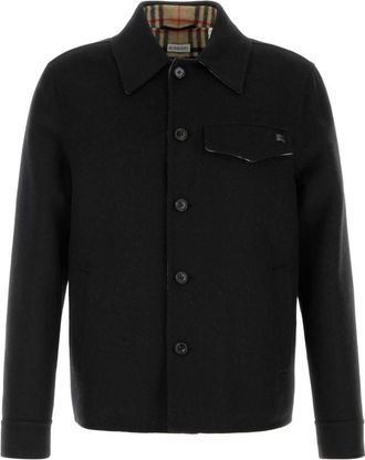 Burberry Black Shirt Collar Jacket