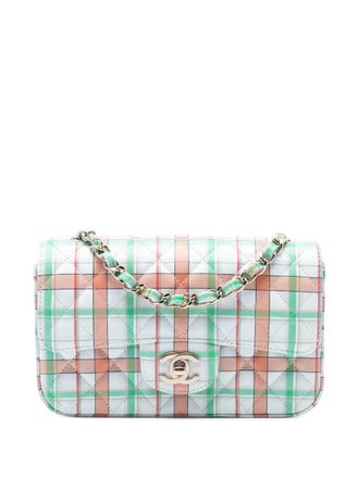 Chanel 2019 Mini Rectangular Classic Printed Calfskin Single Flap crossbody bag - Green