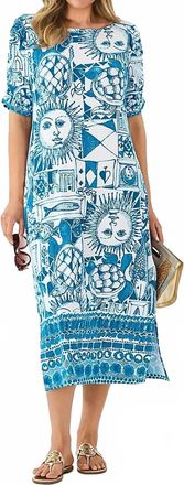 Lilly Pulitzer Zarah Midi Dress In Resort White Oversized Harlillyquin Engineered