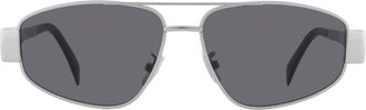 Celine Metal Triomphe Smoke Pilot Unisex Sunglasses CL40281U 16A 57