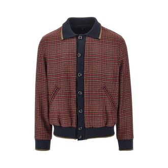 Emporio Armani Wool tweed bomber jacket Man 48