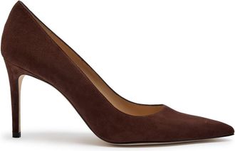 Stuart Weitzman Stuart Weitzman Stuart Power 85 Suede Pumps - Brown