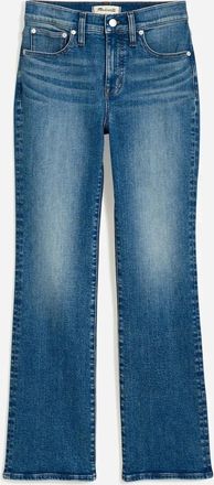 Madewell Womens Madewell Kick Out Crop Jeans Blue Denim Mid Rise Flare Leg GBO909