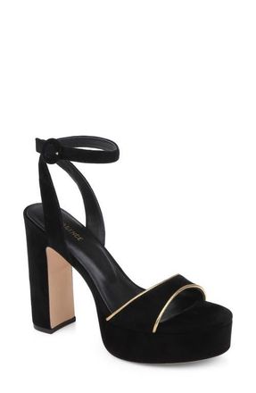 L'agence Essie Sandal in Black Suede at Nordstrom, Size 7.5