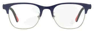 Moncler ML5193H Rectangular Metal-Acetate Eyeglasses - Blue
