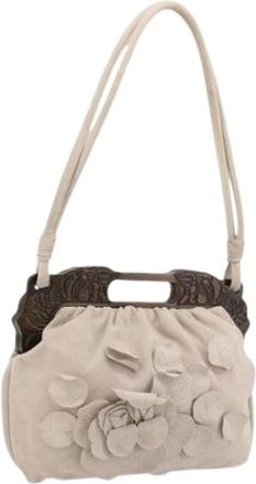 Valentino Pre-owned Shoulder Bags, female, Beige, Size: ONE SIZE Pre-owned Vintage Hand Bag