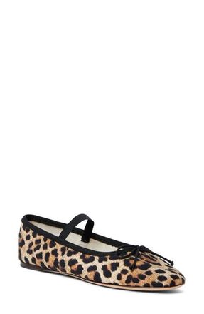 Loeffler Randall Leonie Soft Mary Jane Ballet Flat in Leopard at Nordstrom, Size 10.5
