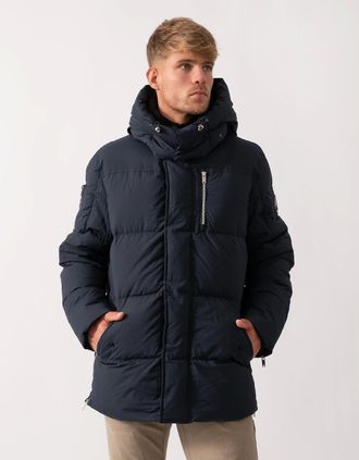 Moose Knuckles Mens Moose Knuckles Everest 3Q Mens Puffer Jacket - Navy 833 - Black - Size: Regular/36