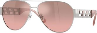 Versace Ve 2289 Zonnebril - Heren - Zonnebrillen - Grijs - 61 MM - Accessoires