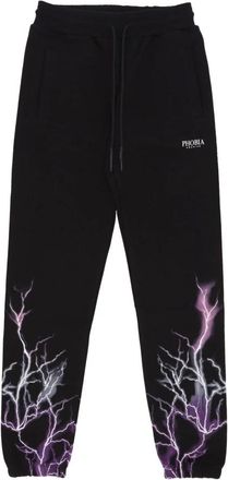 Phobia Archive Lange Broek In Lichtgewicht Trainingspakstof - Heren - Sweatpants - Zwart - M - Katoen - Broeken