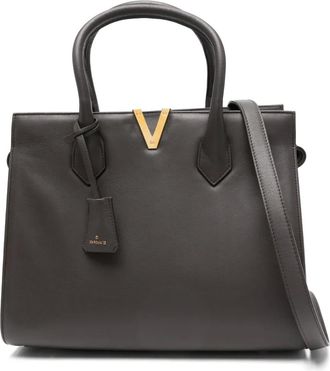 Via Roma 15 V-detail tote bag - Brown