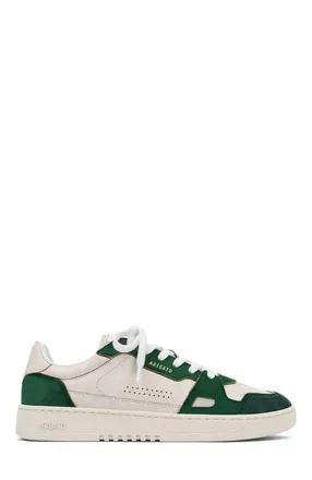 Axel Arigato Dice Lo Cracked Leather Sneaker in White/kale Green at Nordstrom, Size 41