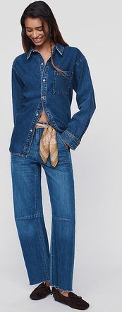 LE JEAN Utility High Rise Barrel Leg Jeans