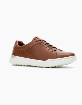 Hush Puppies Mens Hush Puppies Wes Leather Mens Cognac Trainers - Brown - Size: 10