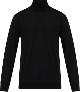 Jil Sander Truien & Vesten, Heren, Zwart, L, Wol, Wollen coltrui