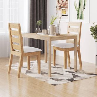 vidaXL Vidaxl - Mesa De Comedor Madera Maciza De Acacia 110x70x75 Cm