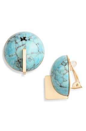 Cult Gaia Una Clip-On Earrings in Ibiza Turquoise at Nordstrom