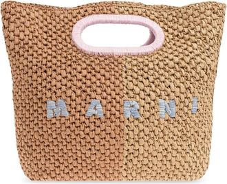 Marni Seaside Clutch - Dames - Handtassen - Beige - ONE Size - Leer - Tassen