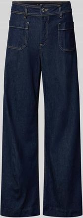 Mango Wide Leg Jeans mit Eingrifftaschen Modell JESSIE in Jeansblau, Gr&ouml;&szlig;e 34