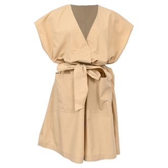Max Mara Weekend Max Mara Mitico Midi Dress in Beige Cotton