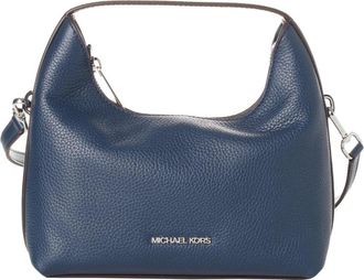 Michael Kors Tassen, Dames, Blauw, ONE Size, Leer, Elegante en veelzijdige hobo tas