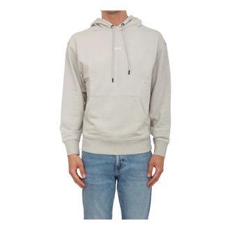 HUGO BOSS Hugo, Hoodies, male, Gray, Size: 2XL WeSmallhood Sweatshirt