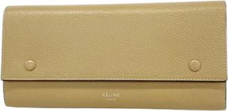 Celine Pre-owned Wallets, female, Beige, Size: ONE SIZE Pre-owned Leather Wallet