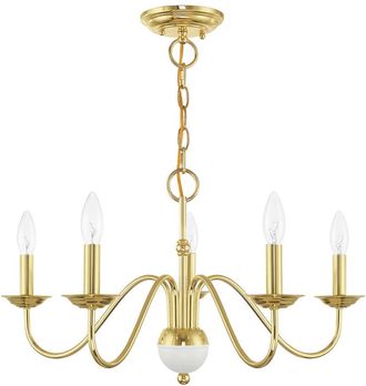 Livex Lighting Livex Windsor 5 Lt Polished Brass Chandelier