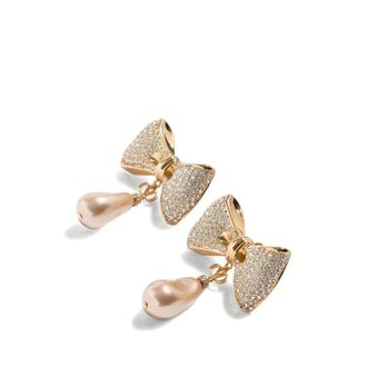 Valentino Garavani Baroque Pearl Drop Earrings - Gold