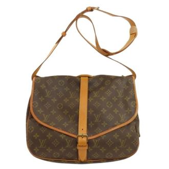 Louis Vuitton Pre-owned Cross Body Bags, female, Brown, Size: ONE SIZE Pre-owned Saumur 35 Shoulder Bag