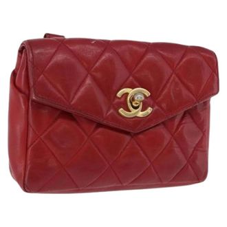 Chanel Pre-owned Vintage Heuptas - Dames - Pre-owned - Rood - Maat: ONE Size Leer