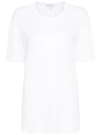 Tシャツ・カットソー JAMES PERSE Women Tops WRFJ3003 WHT WHITE Cotton Jersey Crew Tee - White | James Perse Los Angeles