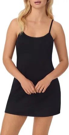 OnGossamer Cabana Rib Slip in Black at Nordstrom, Size X-Large