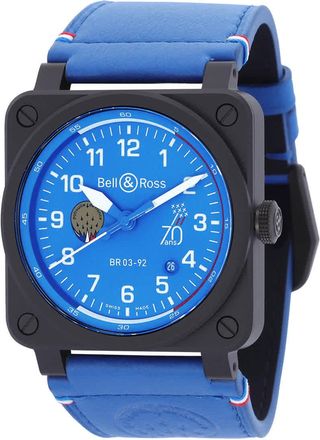 Bell & Ross Patrouille de France 70th Anniversary Instruments Automatic Blue Dial Mens Watch BR0392-PAF7-CE/SCA